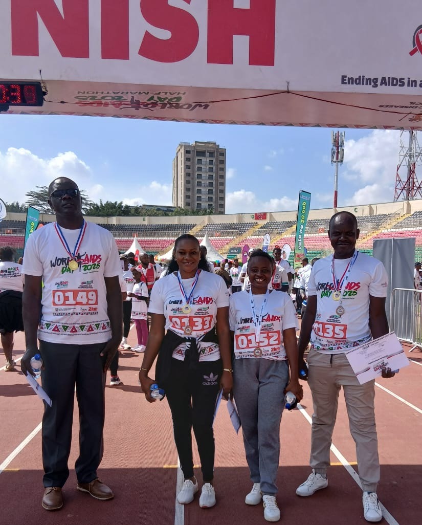 Image of ADS Nyanza staff participating in a marathon or solidarity walk